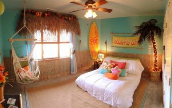 habitación con temática de playa