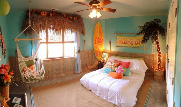 habitación con temática de playa